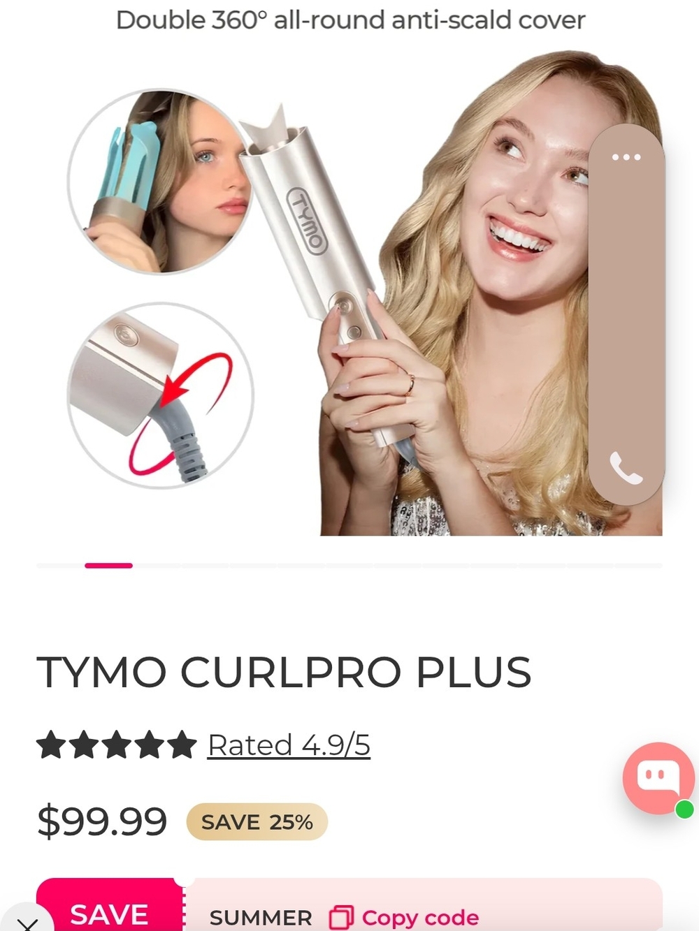 CurlPro Plus Silver Hair Curler